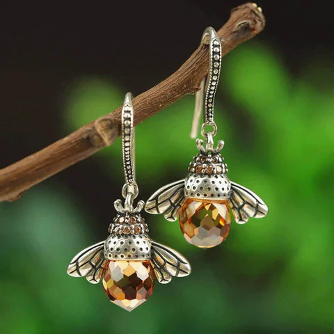 Kristallohrringe Mit Bienenmotiv - BeeGlamour 