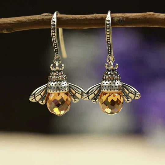 Kristallohrringe Mit Bienenmotiv - BeeGlamour 