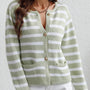 Gestreiftes Damen Herbststrickjacke – Leona