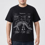 Kurzarm-Shirt mit Dinosaurier-Print in Übergrößen - Jim