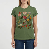 Kurzärmeliges Damen-T-Shirt Mit Blumenmotiv - Yolanda