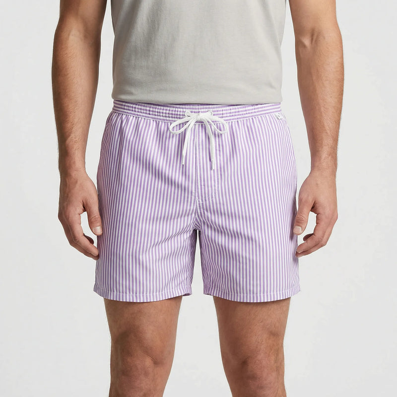 Kurze Gestreifte Badeshorts Für Herren - Gerard
