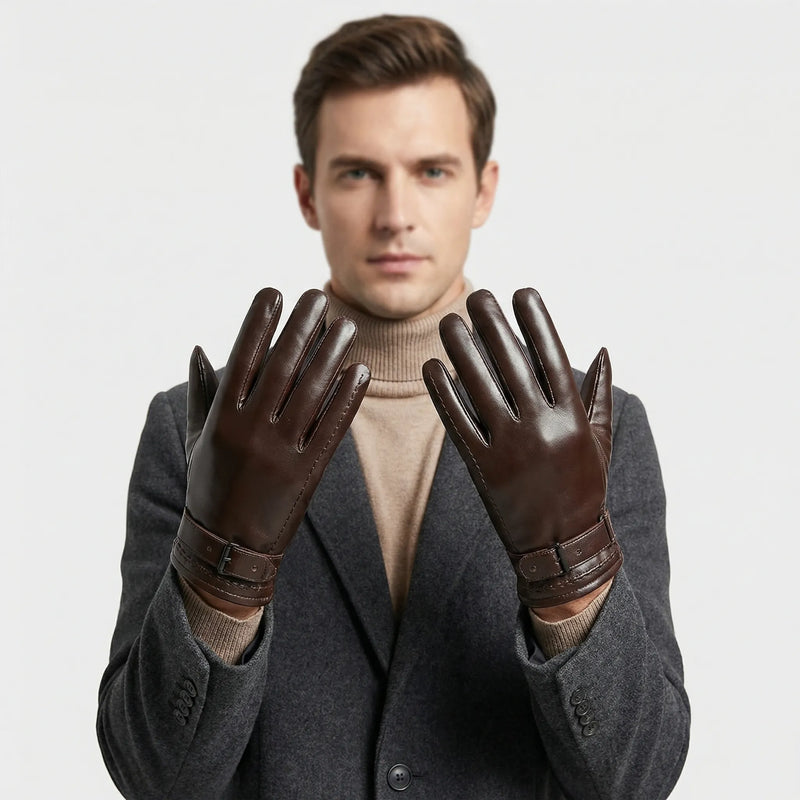 Kurzschaft Herrenhandschuh Mit Riemen - Danny