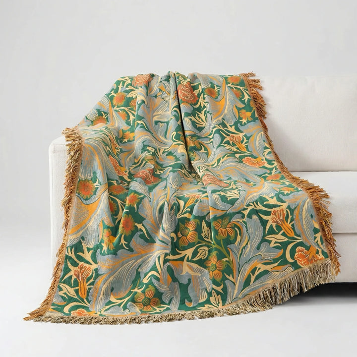 Kuscheldecke Mit Vintage-Blumenmuster - Meadowlyn