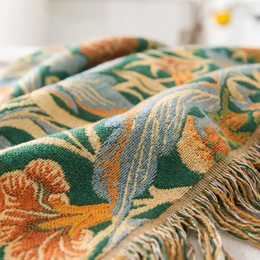 Kuscheldecke Mit Vintage-Blumenmuster - Meadowlyn