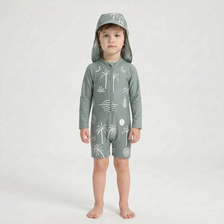Langärmeliges Badeanzug-Set Für Kleinkinder - Shellkin