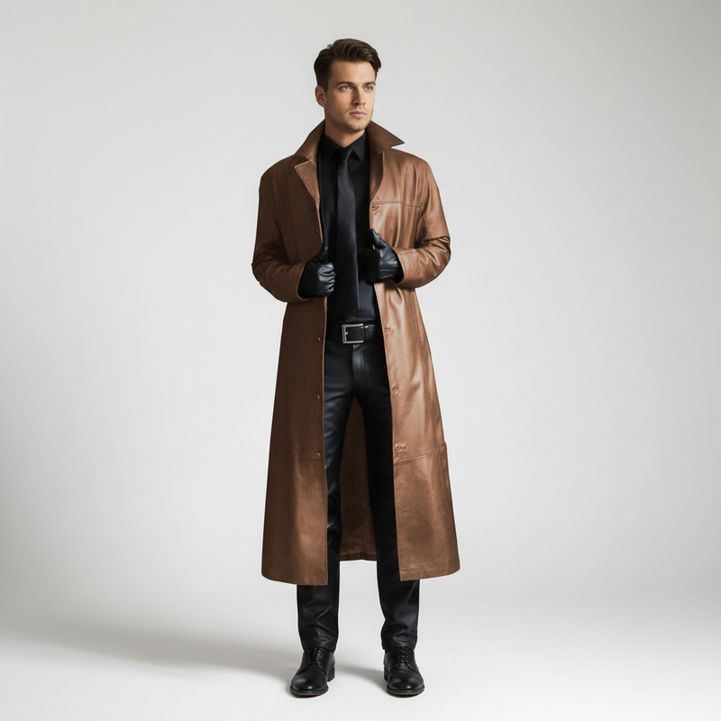 Lange Lederjacke - Anton