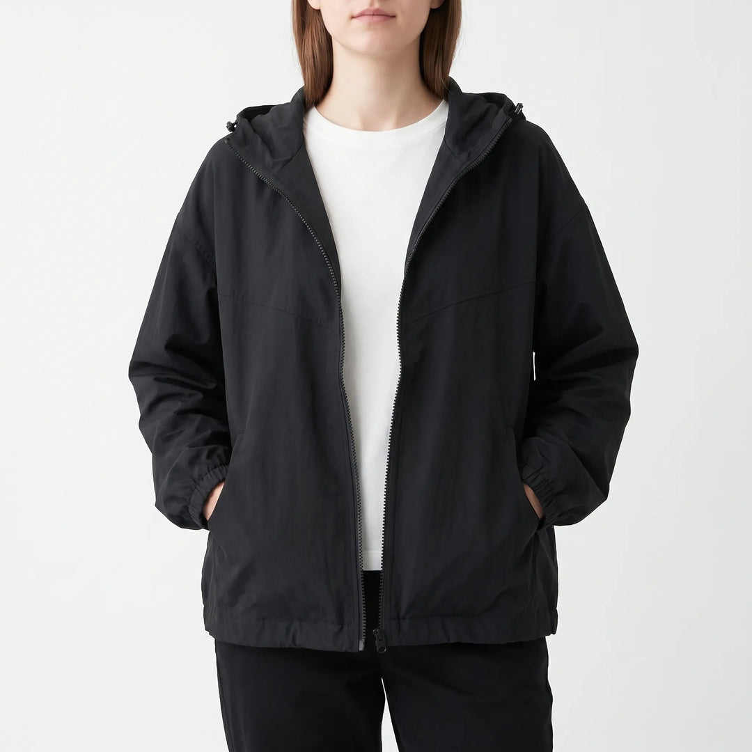 Lässige Windbreaker Jacke Mit Kapuze -  Regina