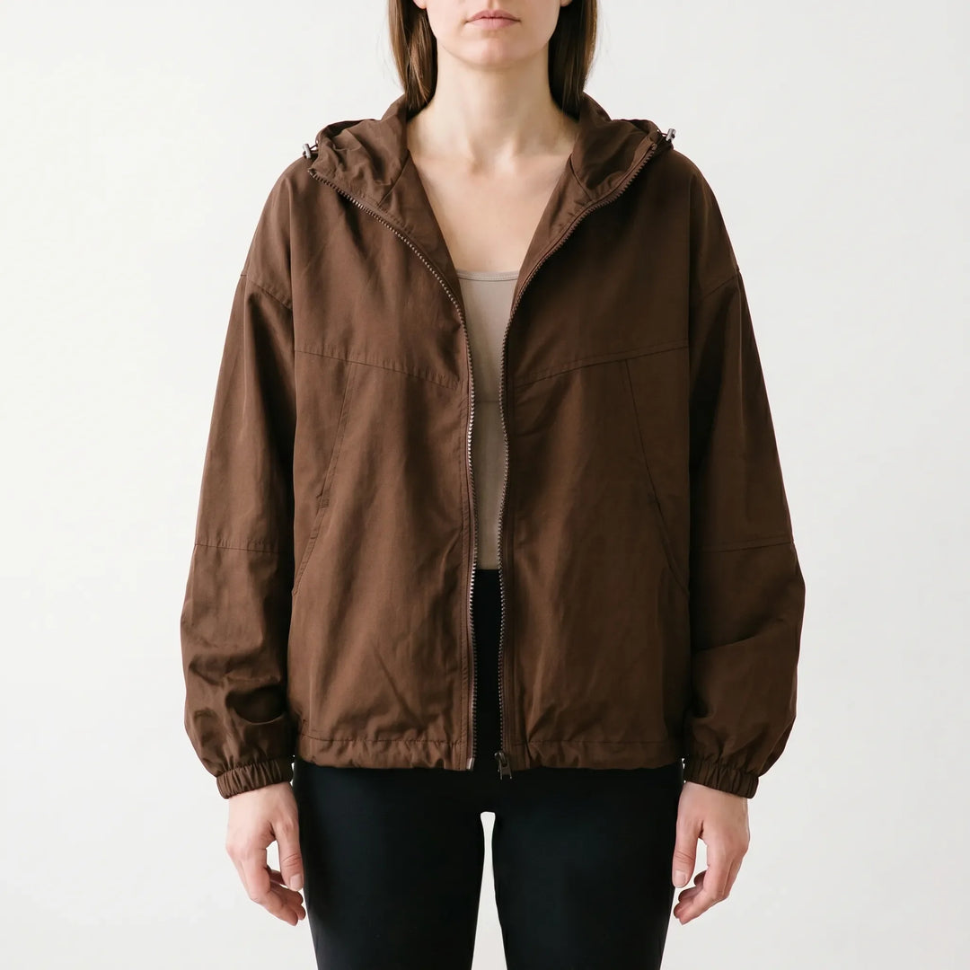 Lässige Windbreaker Jacke Mit Kapuze -  Regina