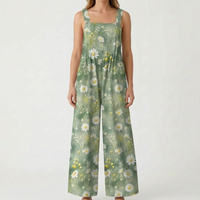 Lässiger Floraler Jumpsuit Mit Weitem Bein - Jessica