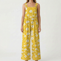 Lässiger Floraler Jumpsuit Mit Weitem Bein - Jessica