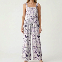 Lässiger Floraler Jumpsuit Mit Weitem Bein - Jessica