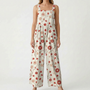 Lässiger Floraler Jumpsuit Mit Weitem Bein - Jessica