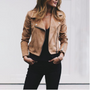 Damen-Bikerjacke aus Wildleder – Noelia Herbstedition