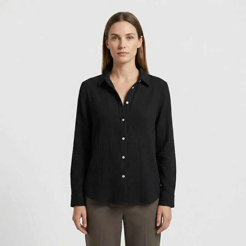Leichte Damenbluse Mit V-Ausschnitt - Rosemary