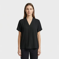 Leichte Kurzarm-Bluse Mit V-Ausschnitt - Susie
