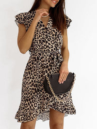 Trendiges Minikleid mit Leopardenmuster - Amira