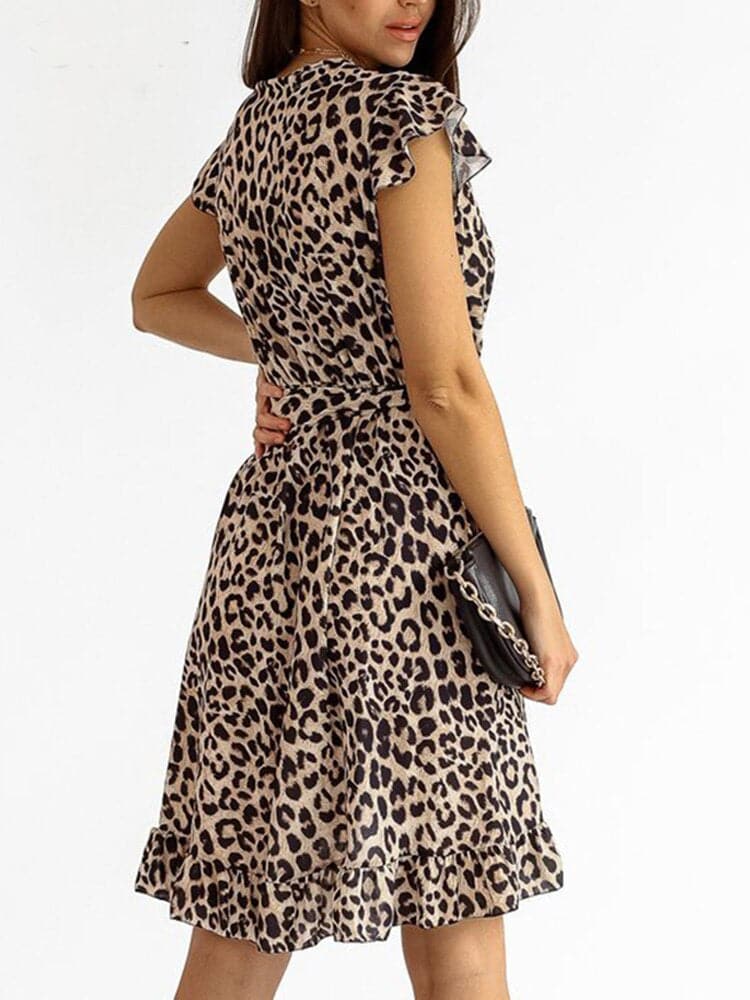 Trendiges Minikleid mit Leopardenmuster - Amira