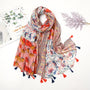 Lightweight Ladies Wrap With Tassel Details - Edna