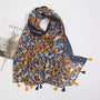 Lightweight Ladies Wrap With Tassel Details - Edna