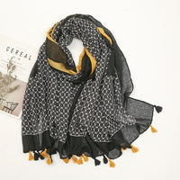 Lightweight Ladies Wrap With Tassel Details - Edna