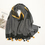 Lightweight Ladies Wrap With Tassel Details - Edna