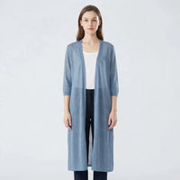Lightweight Long Open-Front Cardigan - Cora