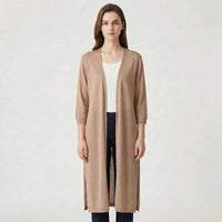 Lightweight Long Open-Front Cardigan - Cora