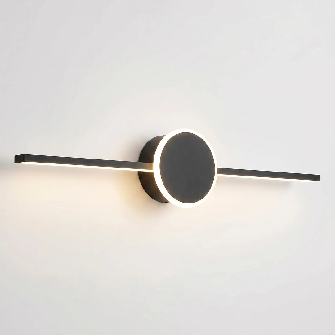 Linear LED Wall Sconce With Circular Mount -  Lumivane