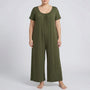 Locker geschnittener, langer Plus Size Jumpsuit - June