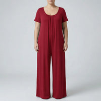 Locker geschnittener, langer Plus Size Jumpsuit - June