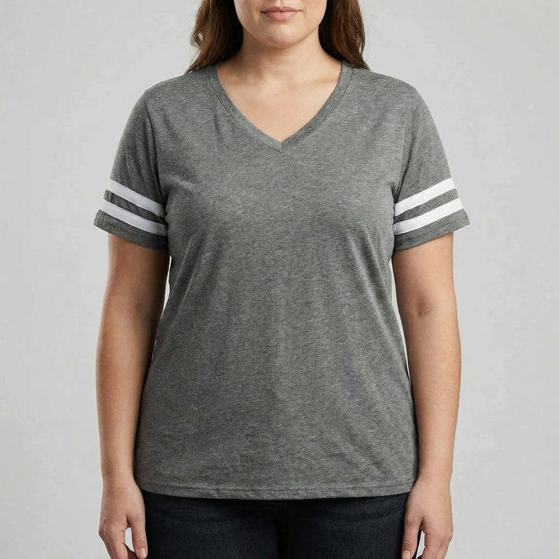 Lockeres Oversize T Shirt Mit V-Ausschnitt - Lorraine