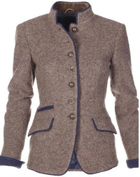 Long-Sleeve Jacket With A Stand Collar And Button Fastening - Lora