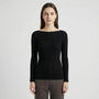 Long-Sleeve Plain Knit Top - Veronica