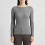 Long-Sleeve Plain Knit Top - Veronica