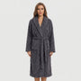 Long Hooded Dressing Gown With Belt - Brittany