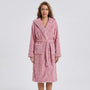 Long Hooded Dressing Gown With Belt - Brittany