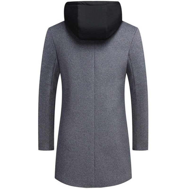 Long Line Hooded Men's Coat - Hugo