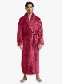 Long Men's Dressing Gown With Tie Belt - Marlon