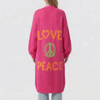 Long Oversized Bohemian Knit Cardigan - Faye