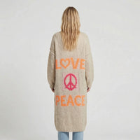 Long Oversized Bohemian Knit Cardigan - Faye