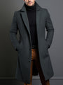 Long Single-Breasted Lapel Overcoat - Russell