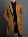 Long Single-Breasted Lapel Overcoat - Russell