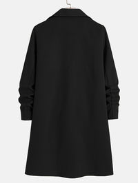 Long Single-Breasted Lapel Overcoat - Russell