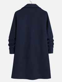 Long Single-Breasted Lapel Overcoat - Russell