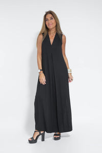Long Sleeveless Dress With V-Neckline - Cynthia