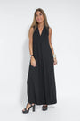 Long Sleeveless Dress With V-Neckline - Cynthia