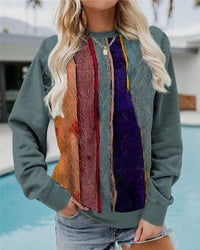 Loose-Fit Round Neck Sweatshirt - Krystal