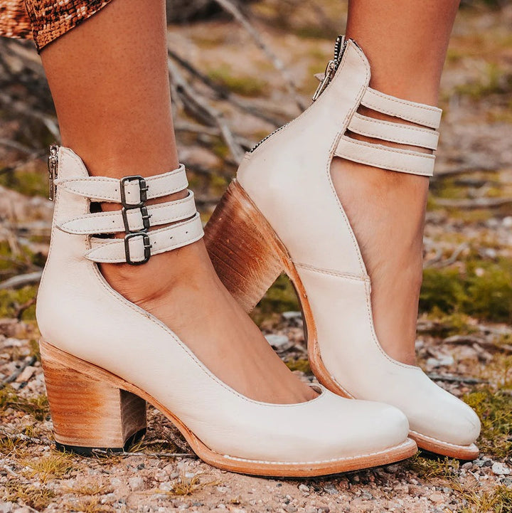 Komfortable & stilvolle Damen Lederschuhe mit rutschfester Sohle – Amalia