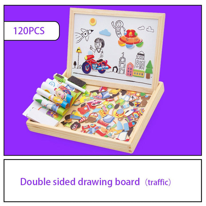 KreativBox Magnetspiel – Lernspaß mit Puzzle & Zeichentafel